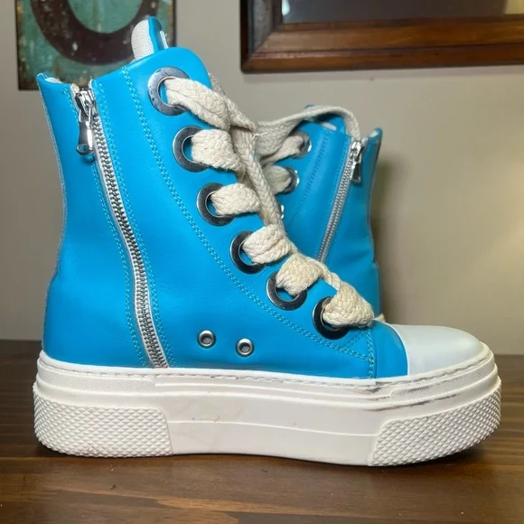 Cristian Zerotre Calipso 300 Blue/White Made In Italy Big Laces 6.5 - Picture 6 of 8